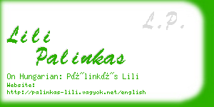 lili palinkas business card